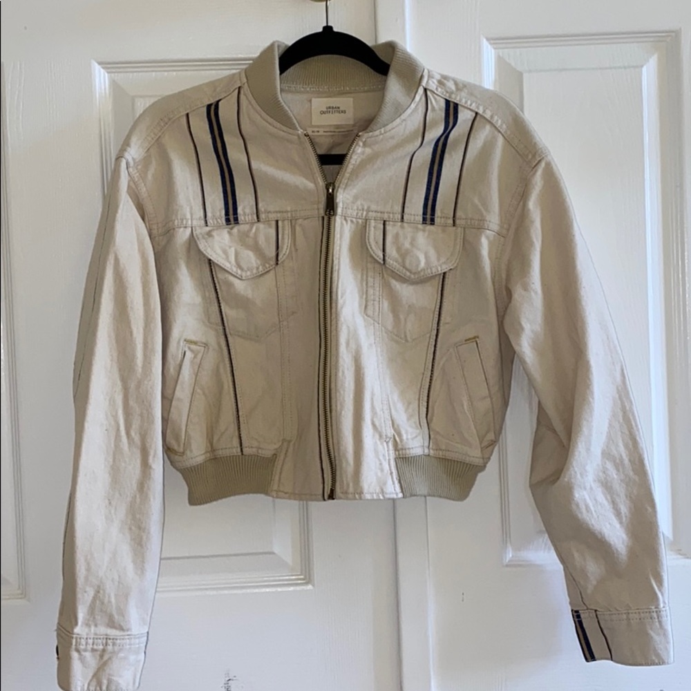 BNWT UO Cropped Lined Bomber Jacket
